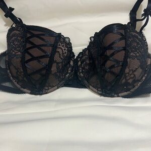 Adore Me Black Lace Bra Intimates Sleepwear